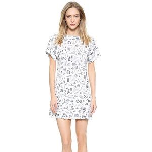 MAISON KITSUNE Map Printed Dress